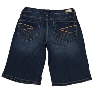 Seven7 Womens Bermuda Denim Shorts Medium Wash Size 4 Low-Rise 26Wx10L